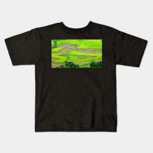 Vue sur les rizières dans le Nord Vietnam Kids T-Shirt